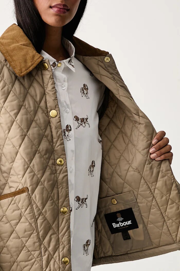 Barbour капитонирано яке дамско Liddesdale бежово LQU1851