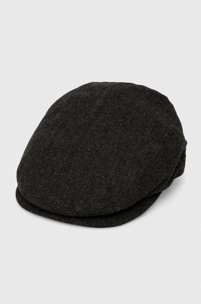 Barbour каскет мъжки от вълнена материя зелен MHA0483
