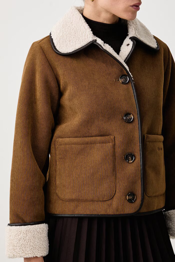 Barbour късо яке дамско от джинс Penny бежово LCA0423