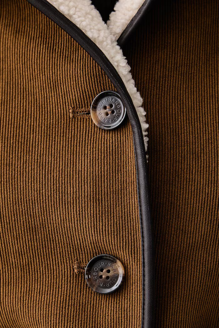 Barbour късо яке дамско от джинс Penny бежово LCA0423