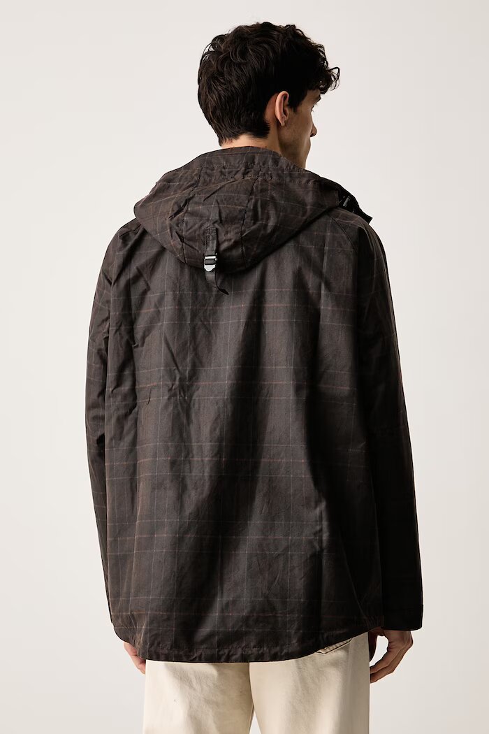 Barbour късо яке мъжко от памук кафяво MWX2583