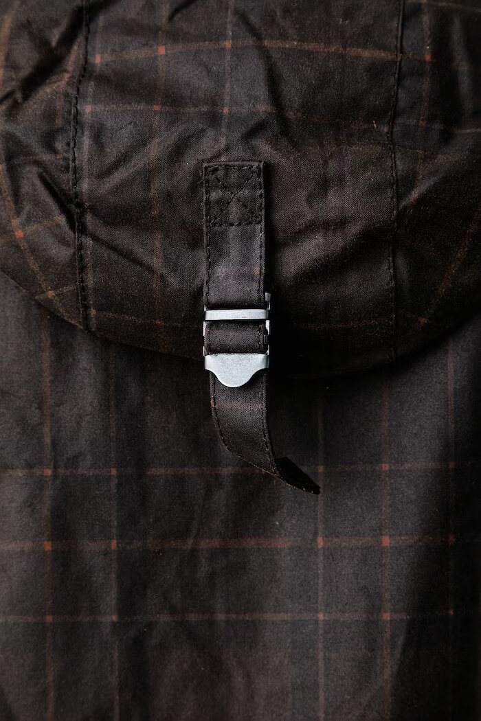 Barbour късо яке мъжко от памук кафяво MWX2583