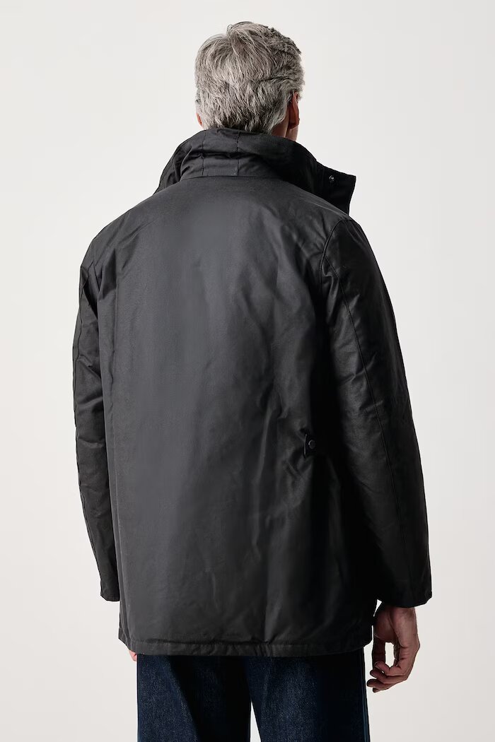 Barbour късо яке мъжко от памук тъмносиньо MWX2581