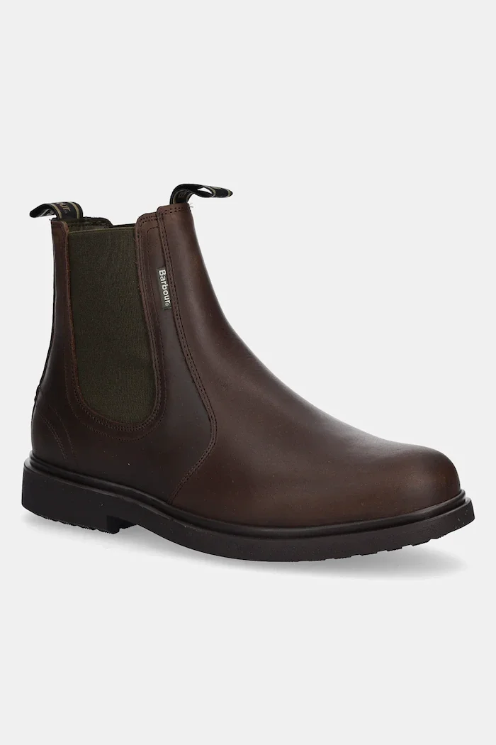 Barbour Кожени боти челси Hale мъжки в кафяво MFO0815BR99