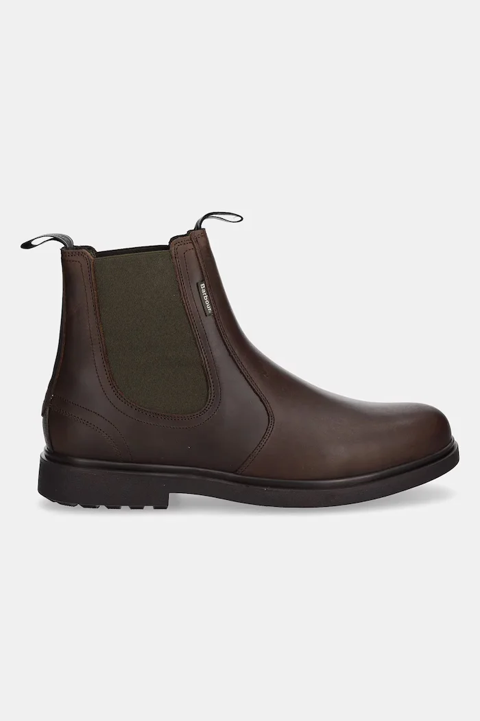 Barbour Кожени боти челси Hale мъжки в кафяво MFO0815BR99