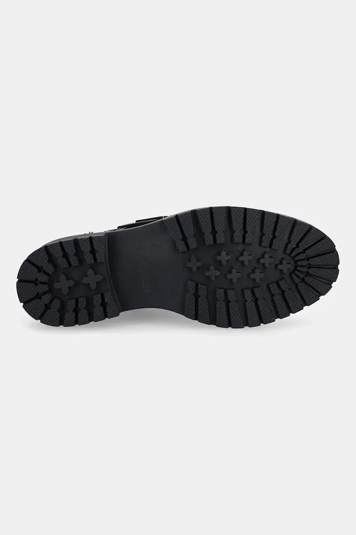 Barbour Кожени кубинки Ouseburne в бордо с равна подметка LFO0772RE91