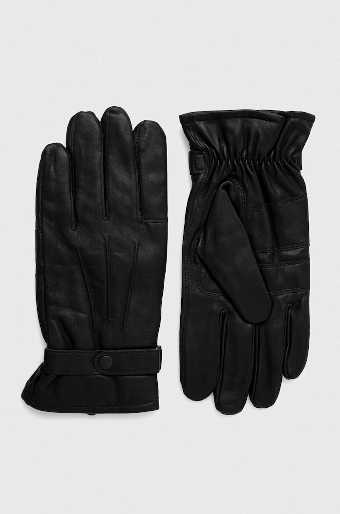 Barbour Кожени ръкавици в черно