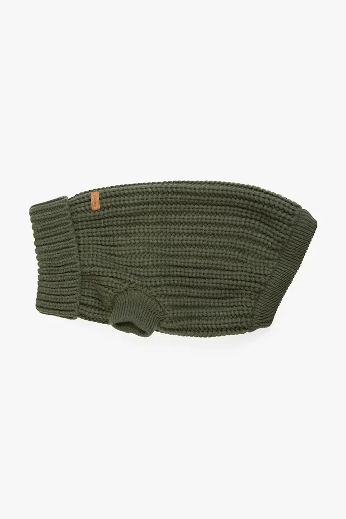 Barbour Кучешки пуловер Saltburn Dog Jumper в зелено