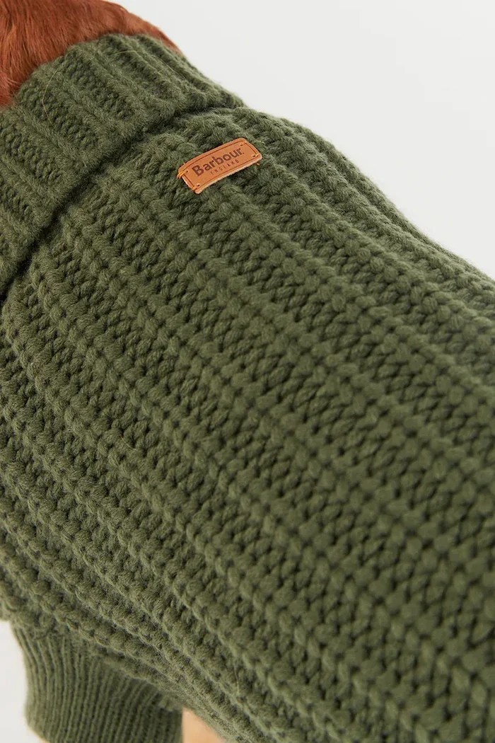 Barbour Кучешки пуловер Saltburn Dog Jumper в зелено