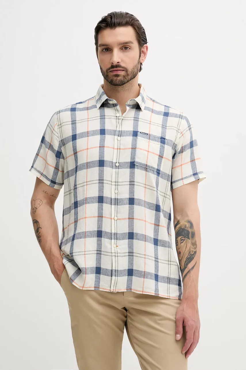 Barbour Ленена риза CROFT