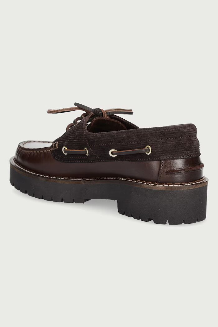 Barbour мокасини дамски от кожа Darras кафяви LFO0798BR98