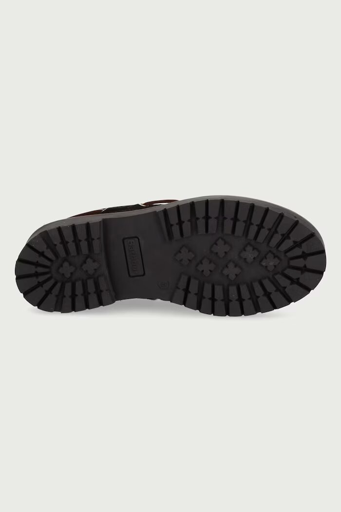 Barbour мокасини дамски от кожа Darras кафяви LFO0798BR98