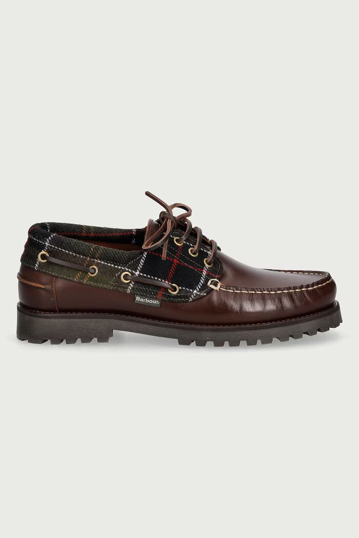 Barbour мокасини мъжки от кожа Deck кафяви MFO0795BR74