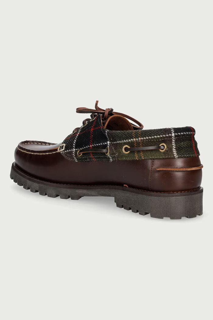 Barbour мокасини мъжки от кожа Deck кафяви MFO0795BR74
