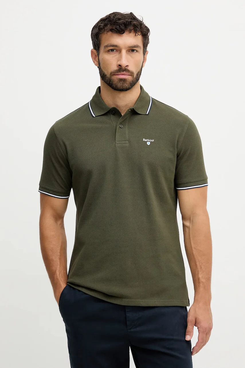 Barbour Памучна тениска с яка