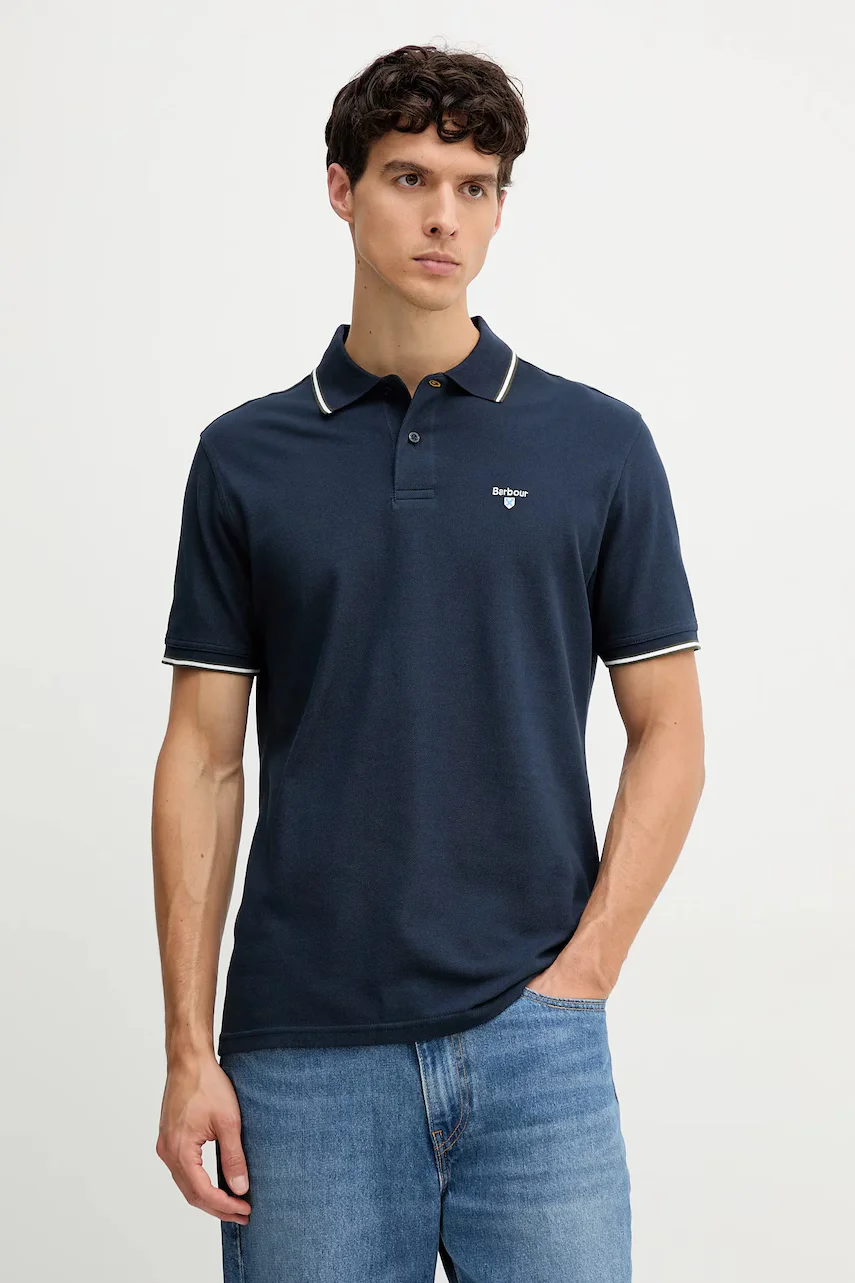 Barbour Памучна тениска с яка