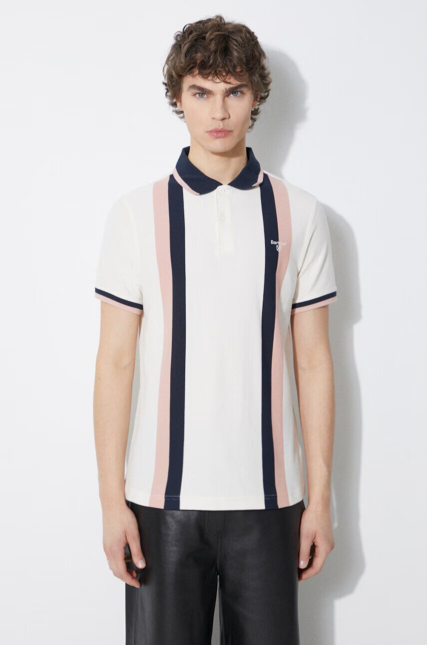 Barbour Памучна тениска с яка Howdon