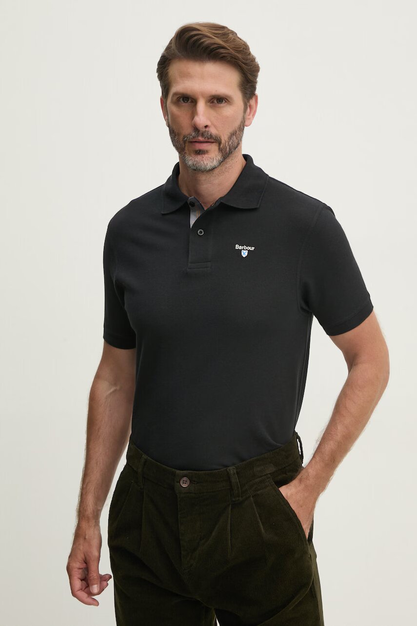 Barbour Памучна тениска с яка Tartan Pique Polo
