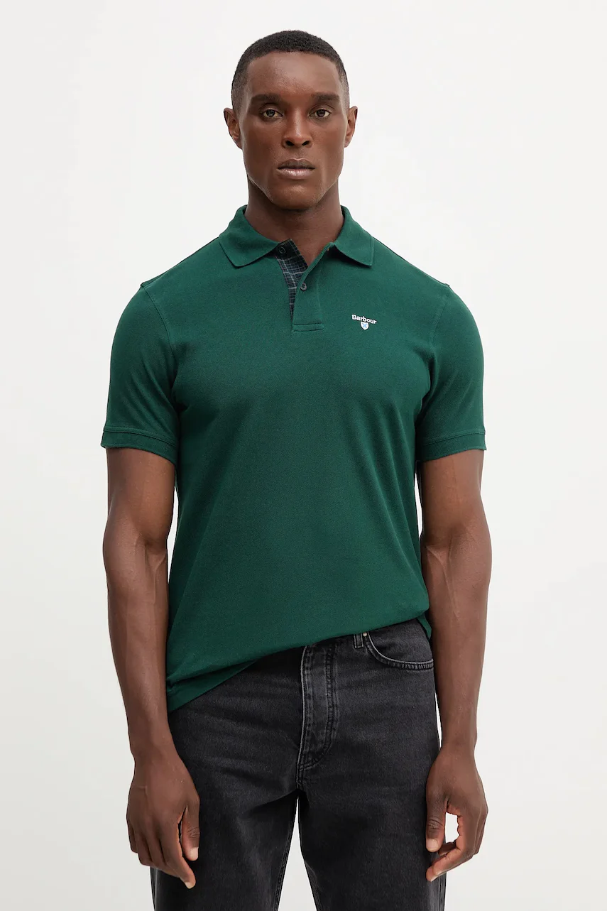 Barbour Памучна тениска с яка Tartan Pique Polo