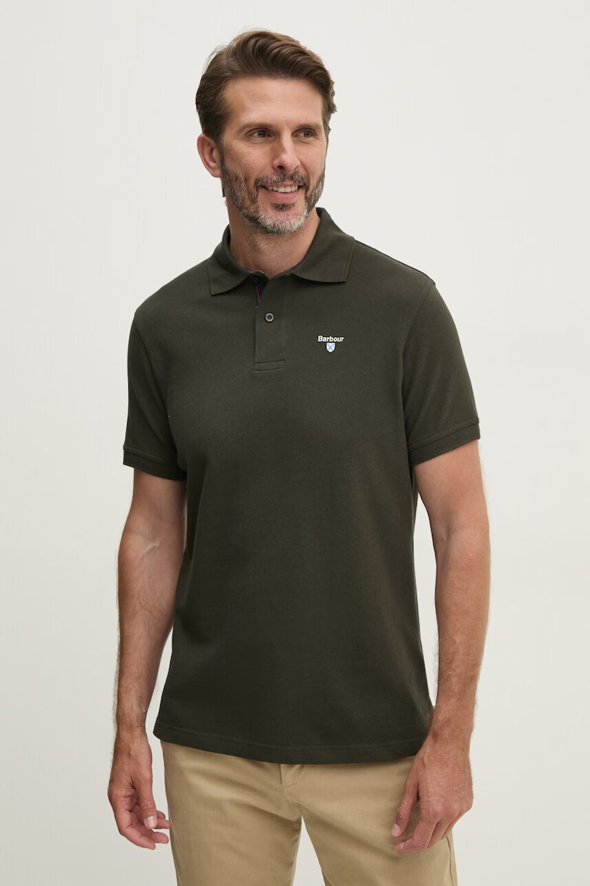 Barbour Памучна тениска с яка Tartan Pique Polo