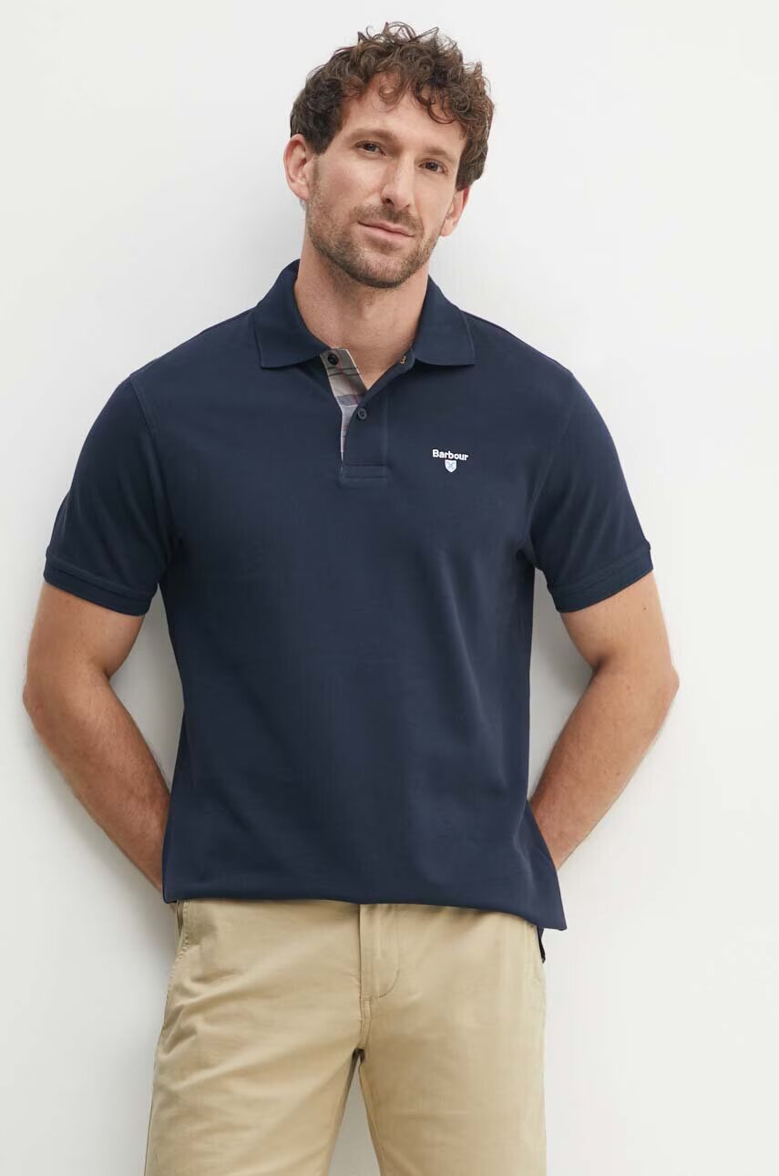 Barbour Памучна тениска с яка Tartan Pique Polo