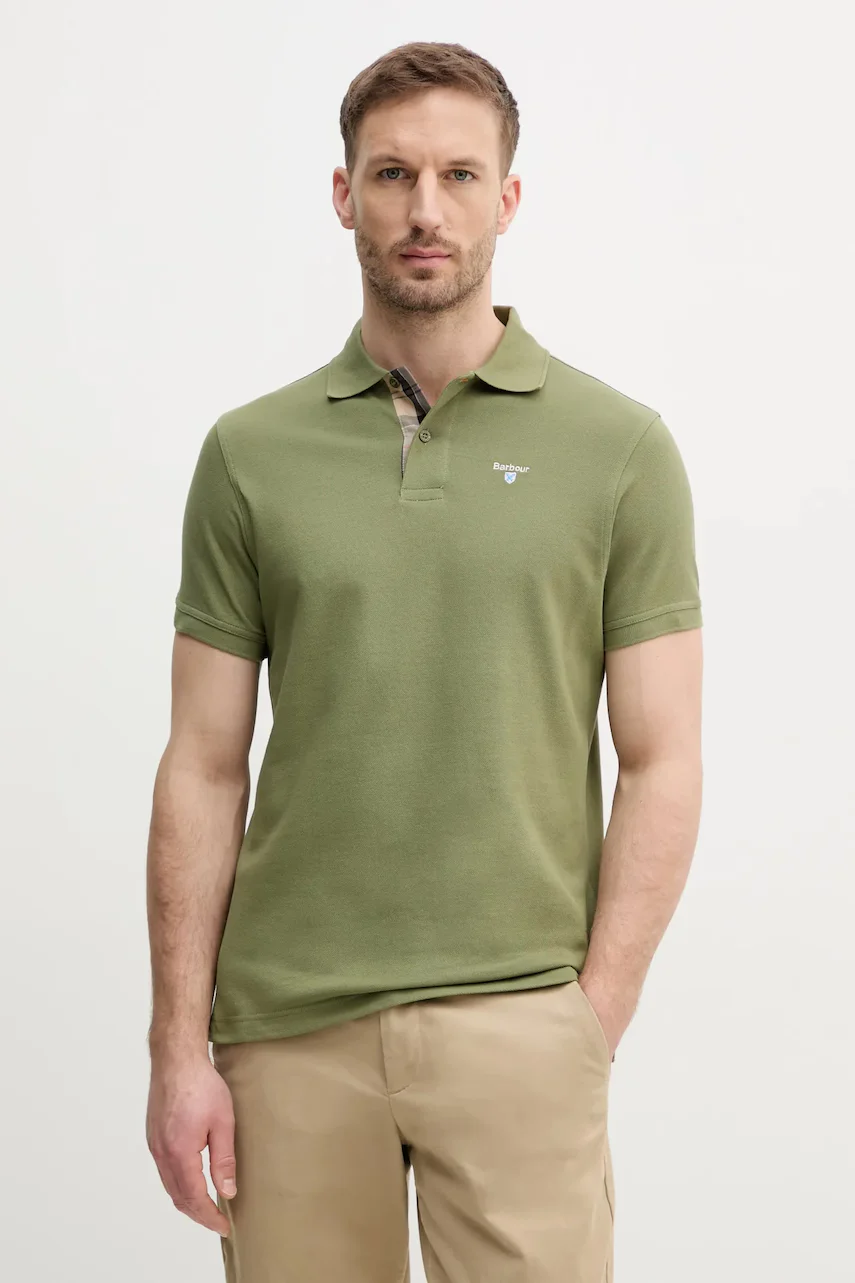 Barbour Памучна тениска с яка Tartan Pique Polo