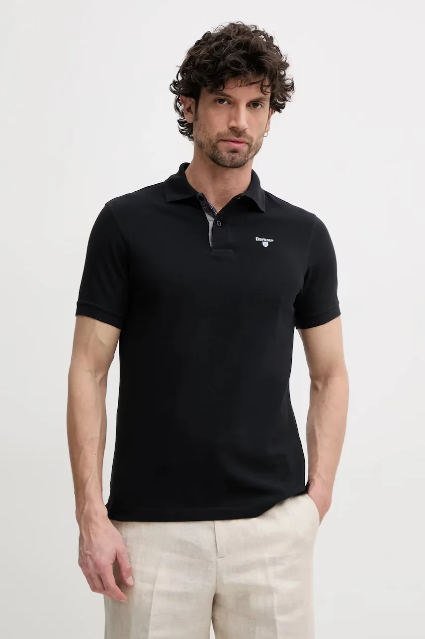 Barbour Памучна тениска с яка Tartan Pique Polo Shirt