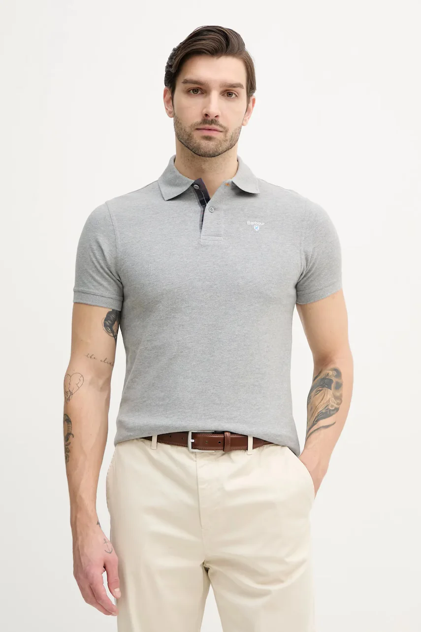 Barbour Памучна тениска с яка Tartan Pique Polo Shirt