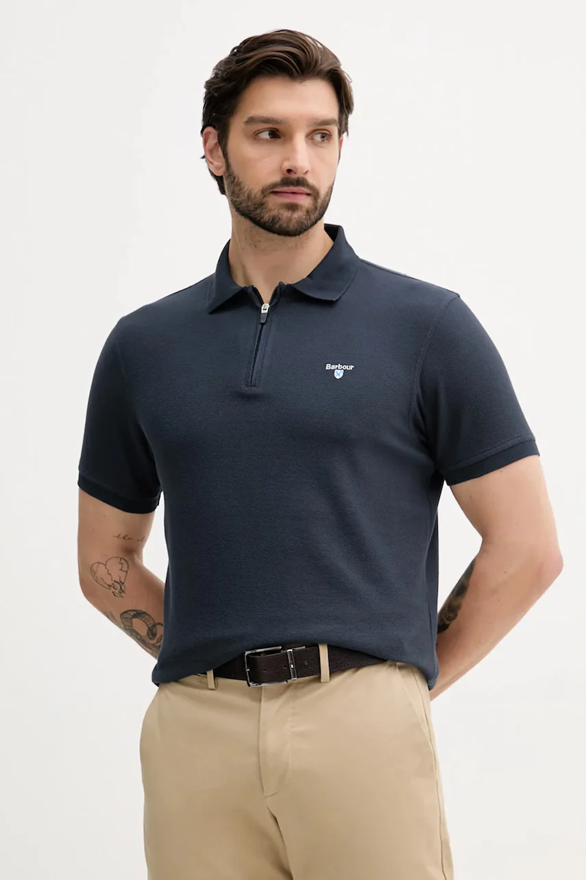 Barbour Памучна тениска с яка WADWORTH