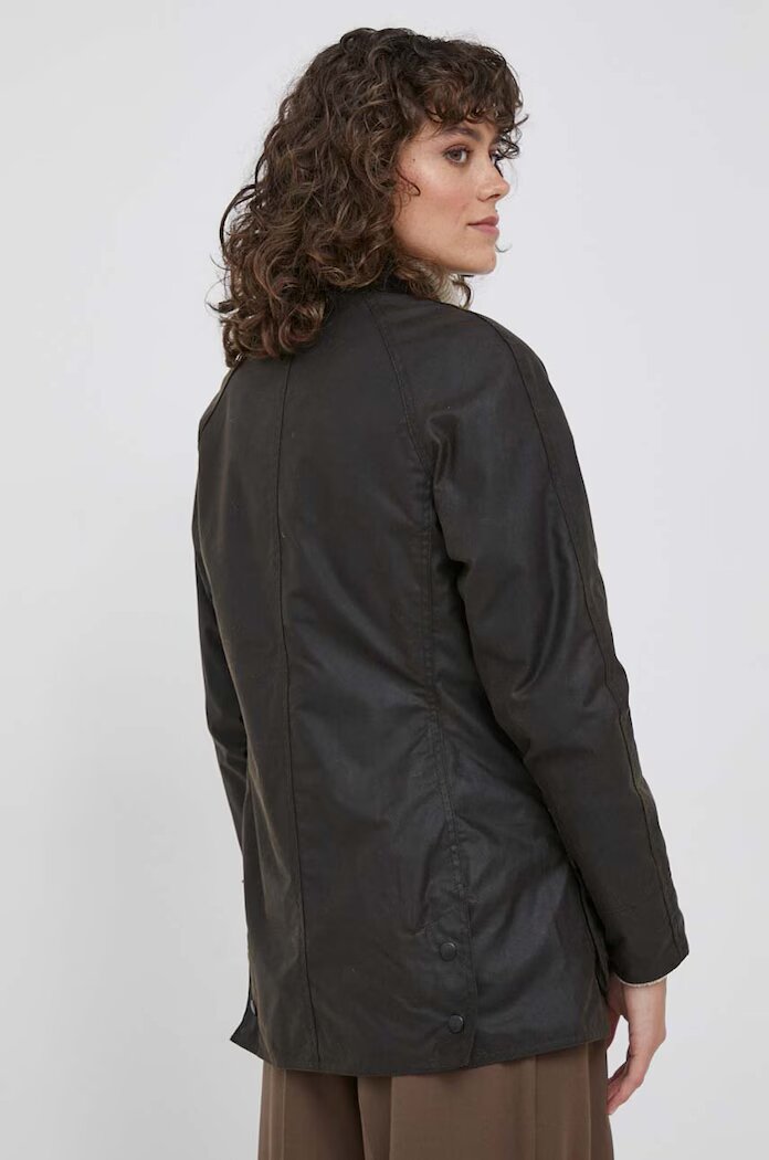 Barbour Памучно яке Classic Beadnell Wax Jacket в кафяво преходен модел