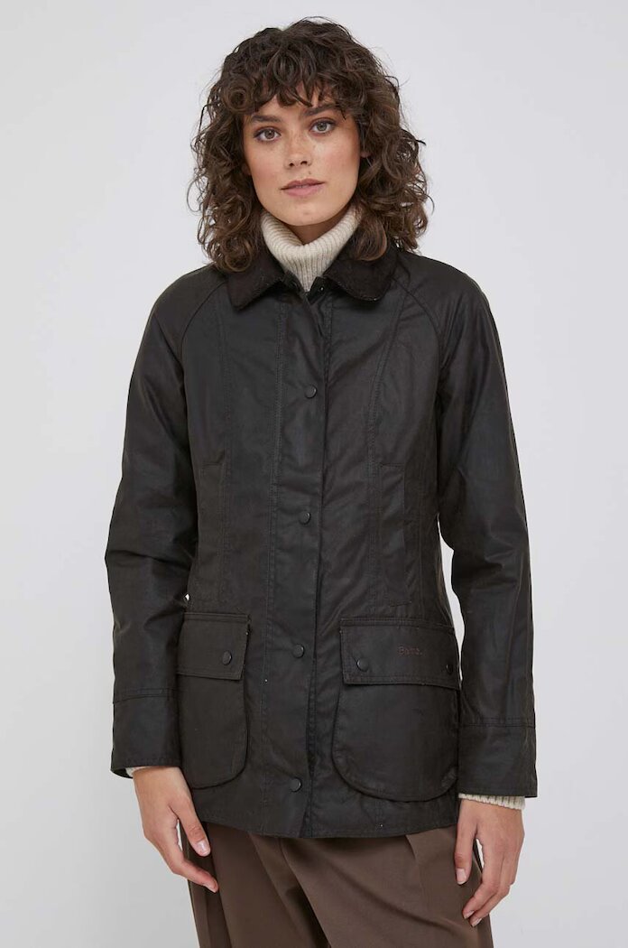 Barbour Памучно яке Classic Beadnell Wax Jacket в кафяво преходен модел