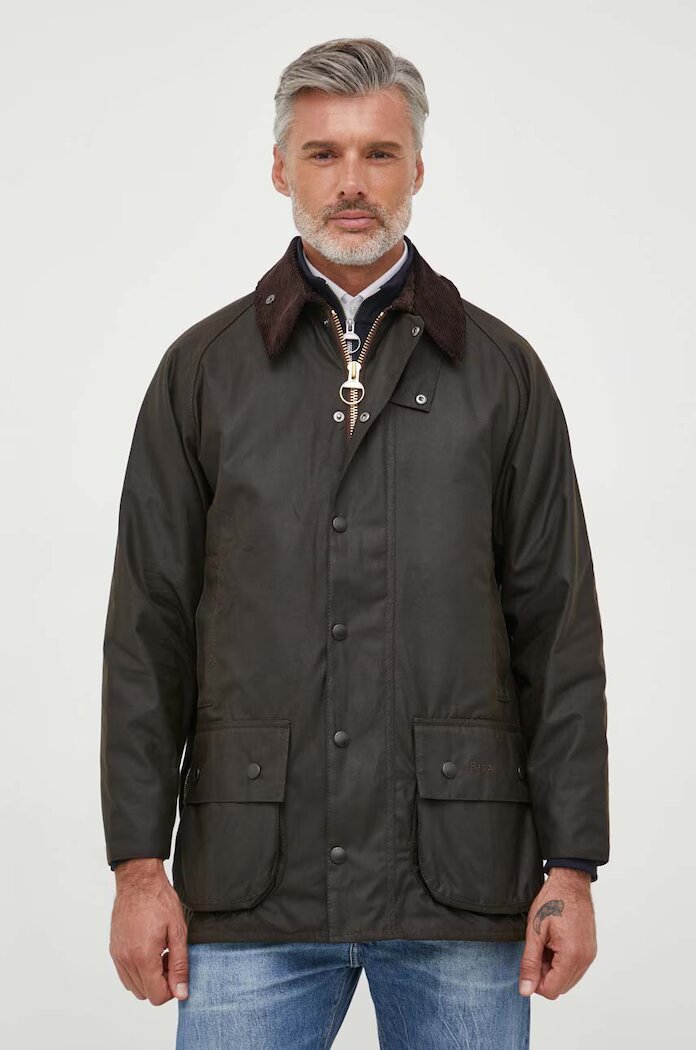 Barbour Памучно яке Classic Beaufort Wax Jacket в зелено преходен модел MWX0002