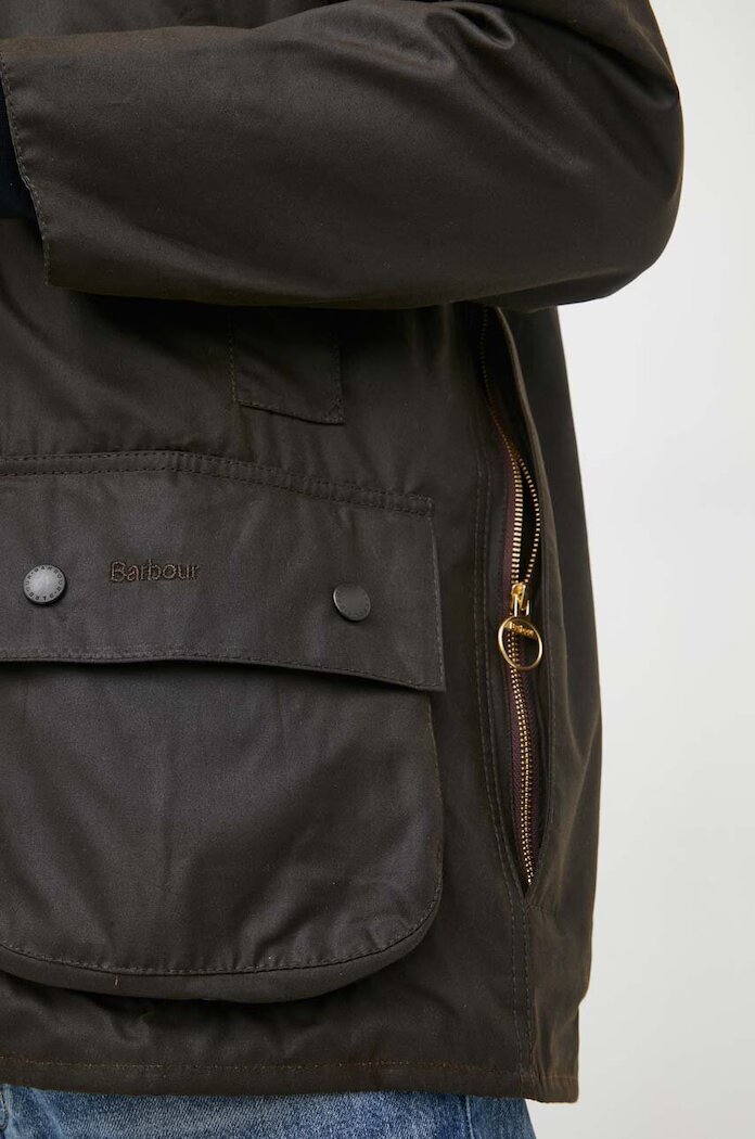 Barbour Памучно яке Classic Beaufort Wax Jacket в зелено преходен модел MWX0002