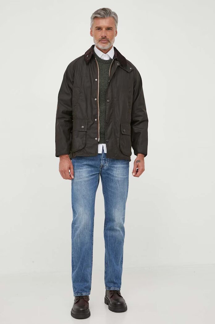 Barbour Памучно яке Classic Bedale Wax Jacket в кафяво преходен модел MWX0010