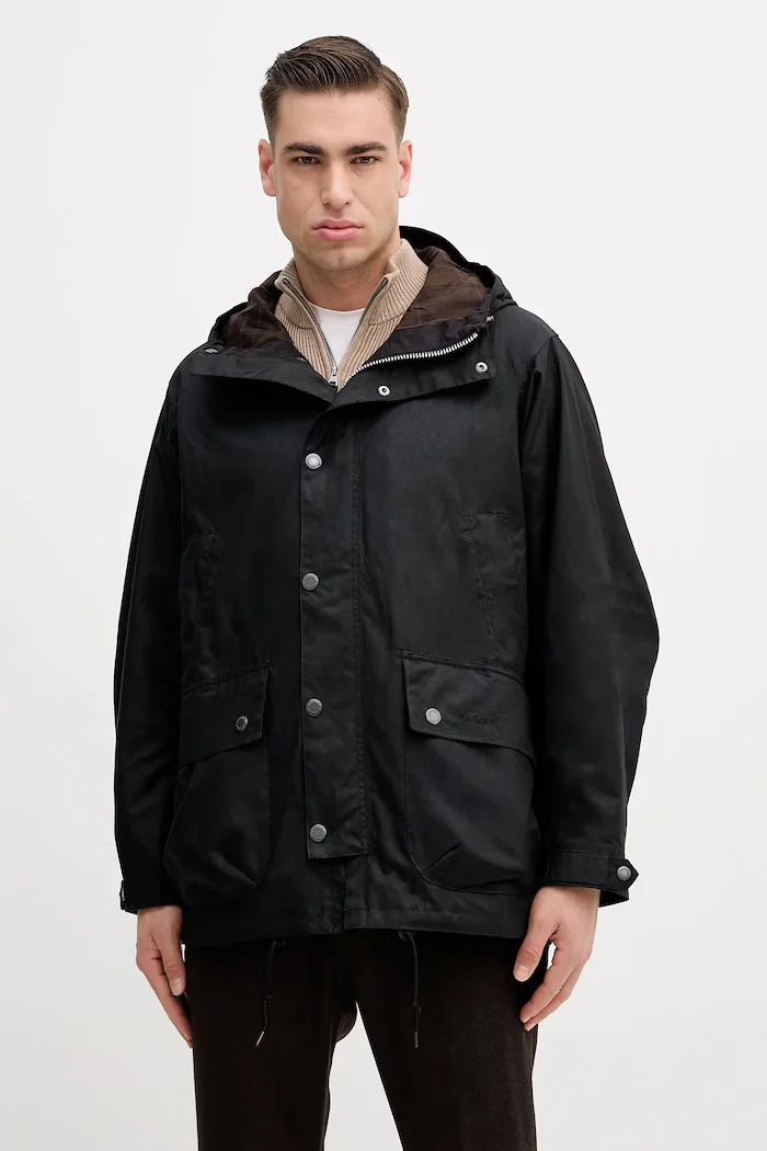 Barbour Памучно яке в черно MWX2525