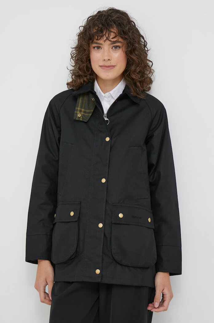 Barbour Памучно яке в черно преходен модел