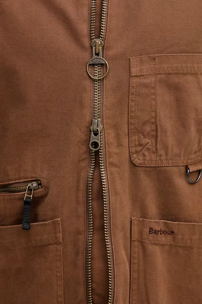 Barbour Памучно яке в кафяво преходен модел MCA1083