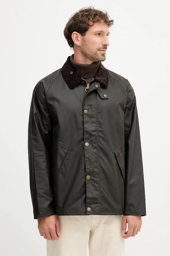 Barbour Памучно яке в зелено MWX2492