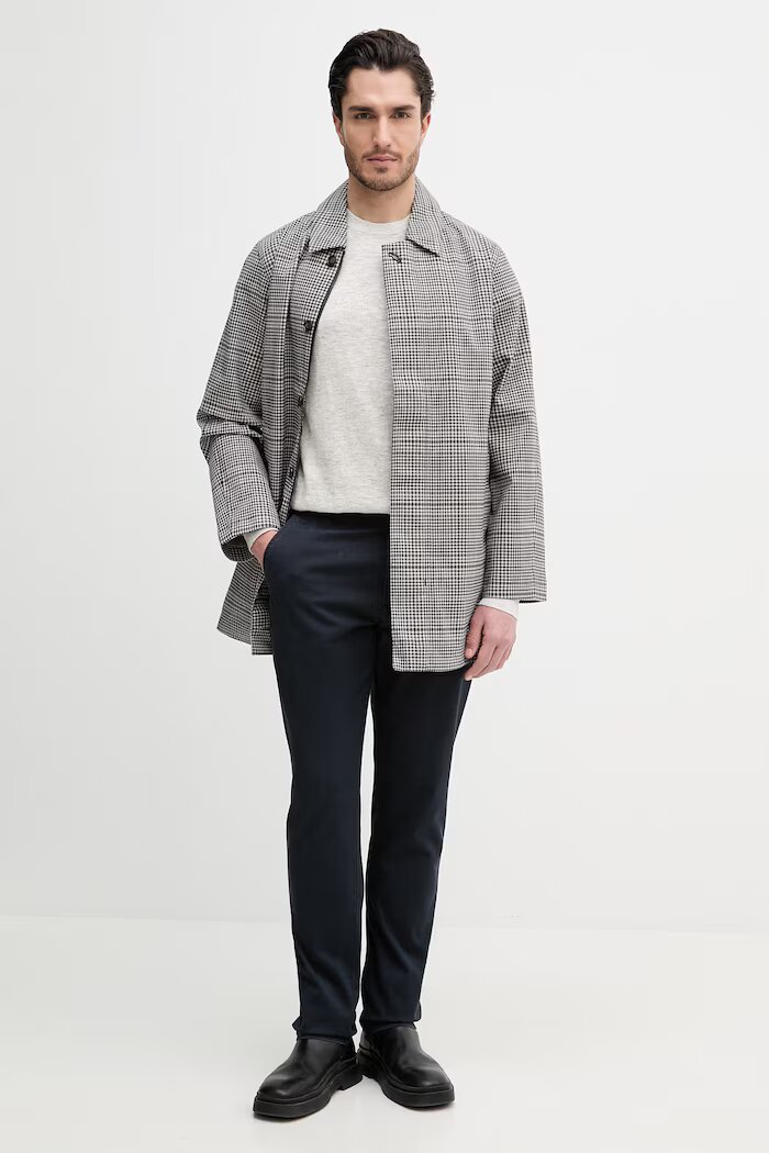 Barbour Панталон мъжки в тъмносиньо с кройка тип чино MTR0728