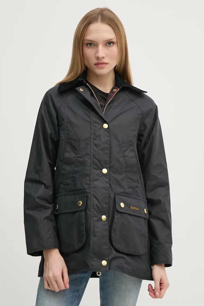 Barbour парка дамска с памук BEADNELL тъмносиня LWX1402