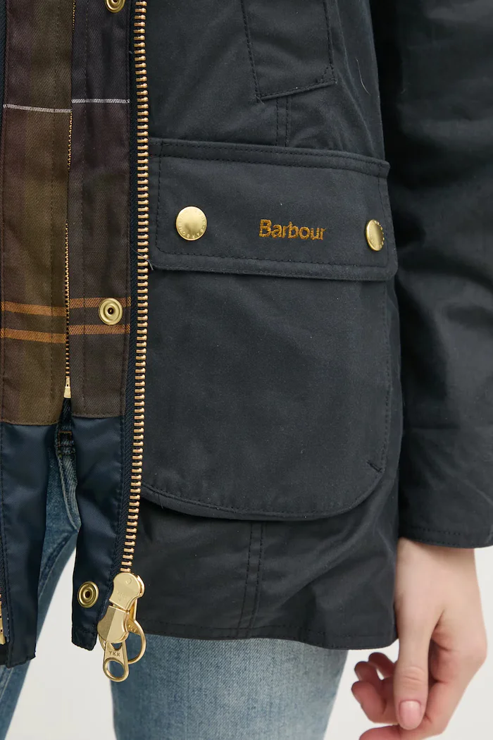 Barbour парка дамска с памук BEADNELL тъмносиня LWX1402
