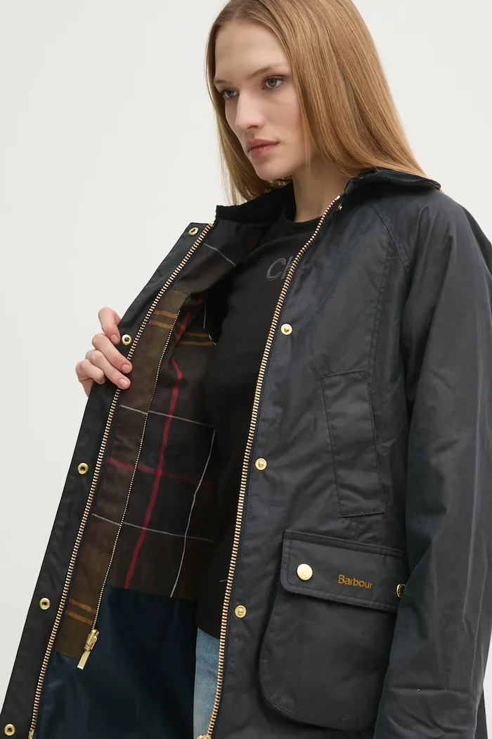 Barbour парка дамска с памук BEADNELL тъмносиня LWX1402