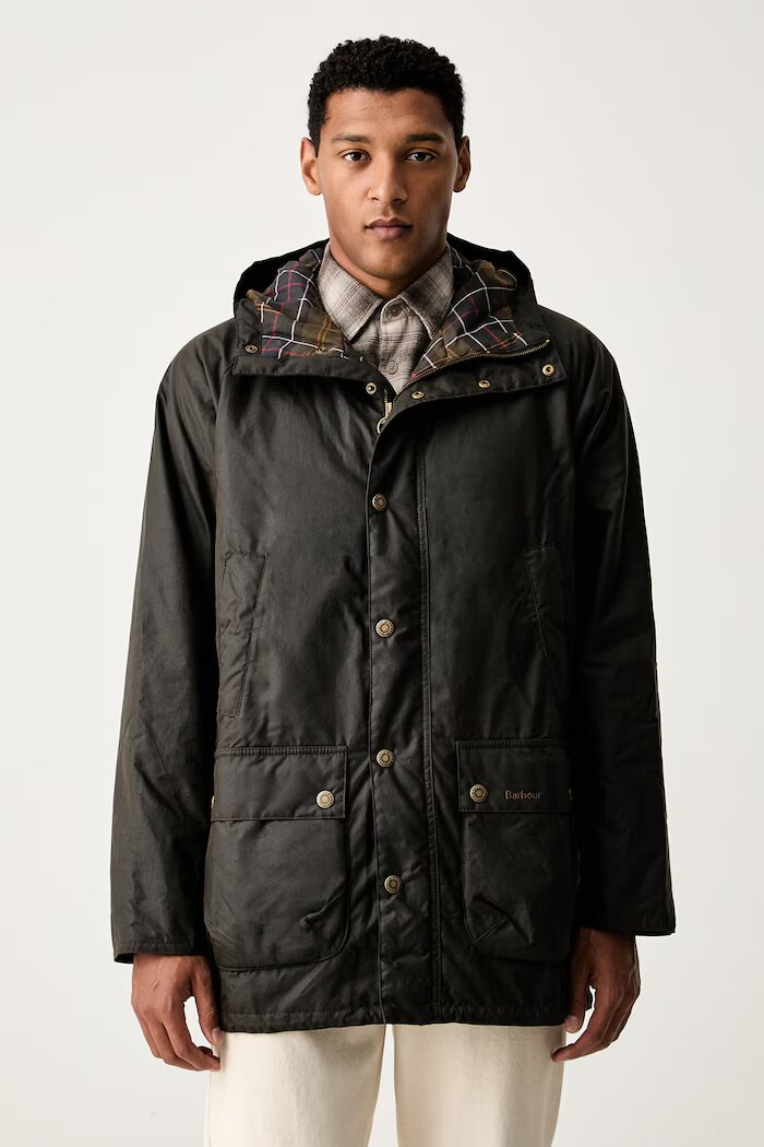 Barbour парка мъжка от восък Bedale зелена MWX2494