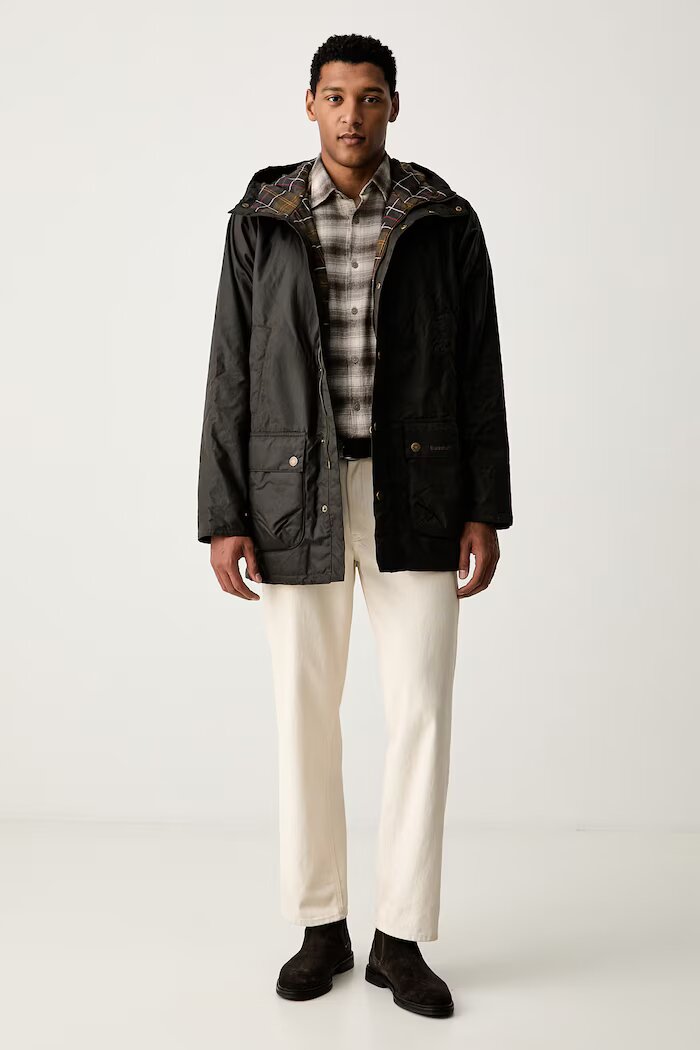 Barbour парка мъжка от восък Bedale зелена MWX2494