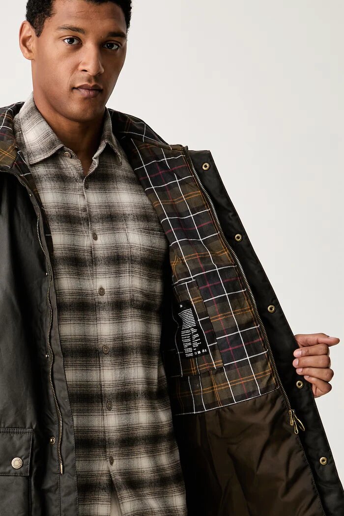 Barbour парка мъжка от восък Bedale зелена MWX2494