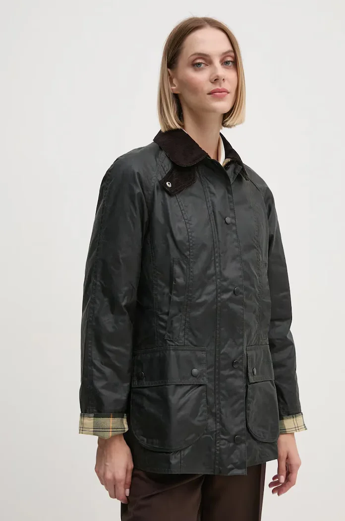 Barbour преходно яке дамско от памук Beadnell зелено LWX0667