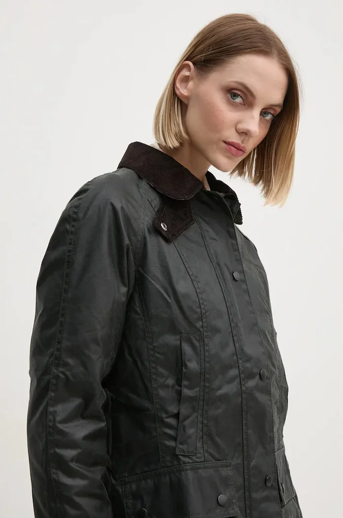 Barbour преходно яке дамско от памук Beadnell зелено LWX0667