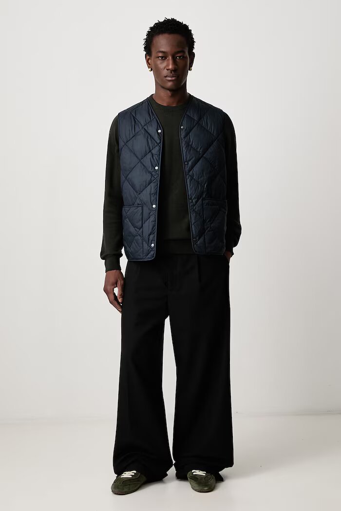 Barbour пухен елек с две лица мъжки тъмносин MLI0068