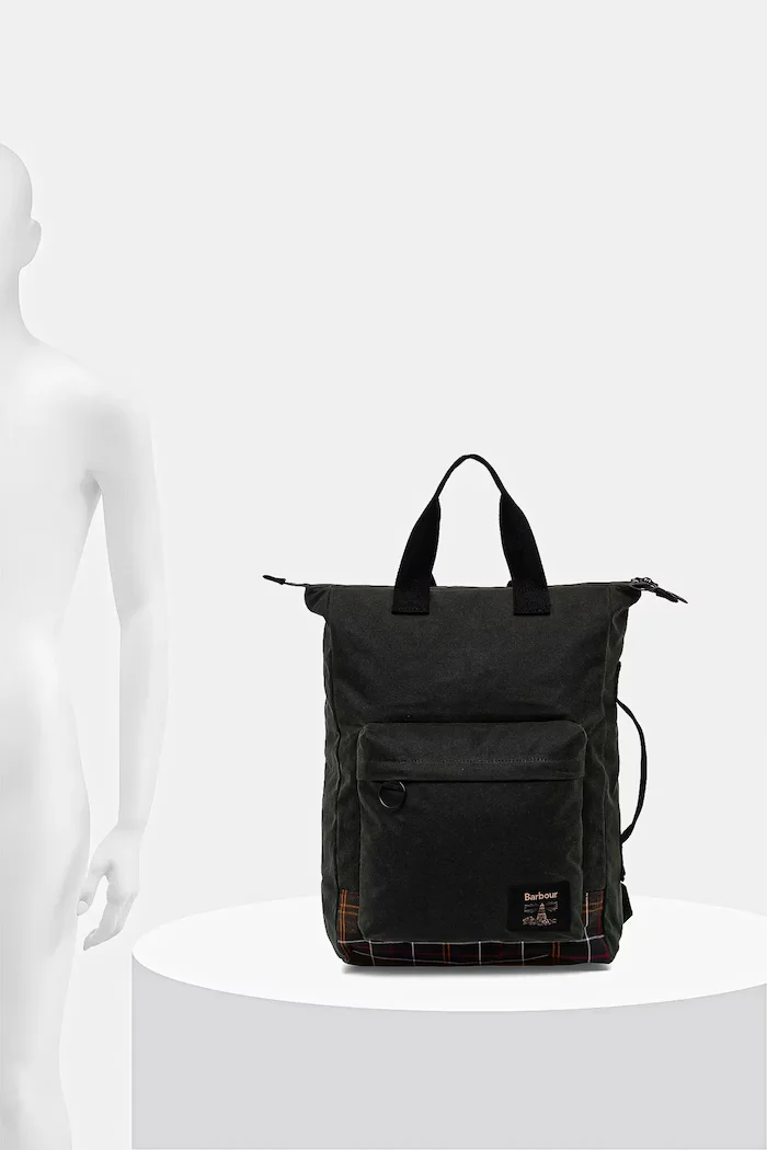 Barbour Раница Field Wax в зелено голям размер с изчистен дизайн UBA0714