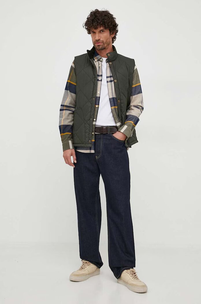 Barbour риза мъжка ICELOCH бежова на каре MSH4994